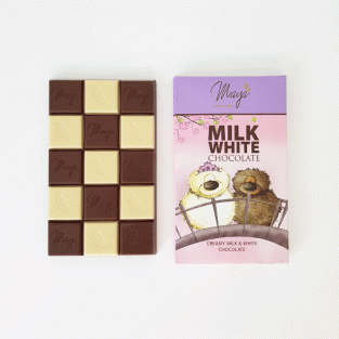 ChocoBs Bar Milk & White Chocolate